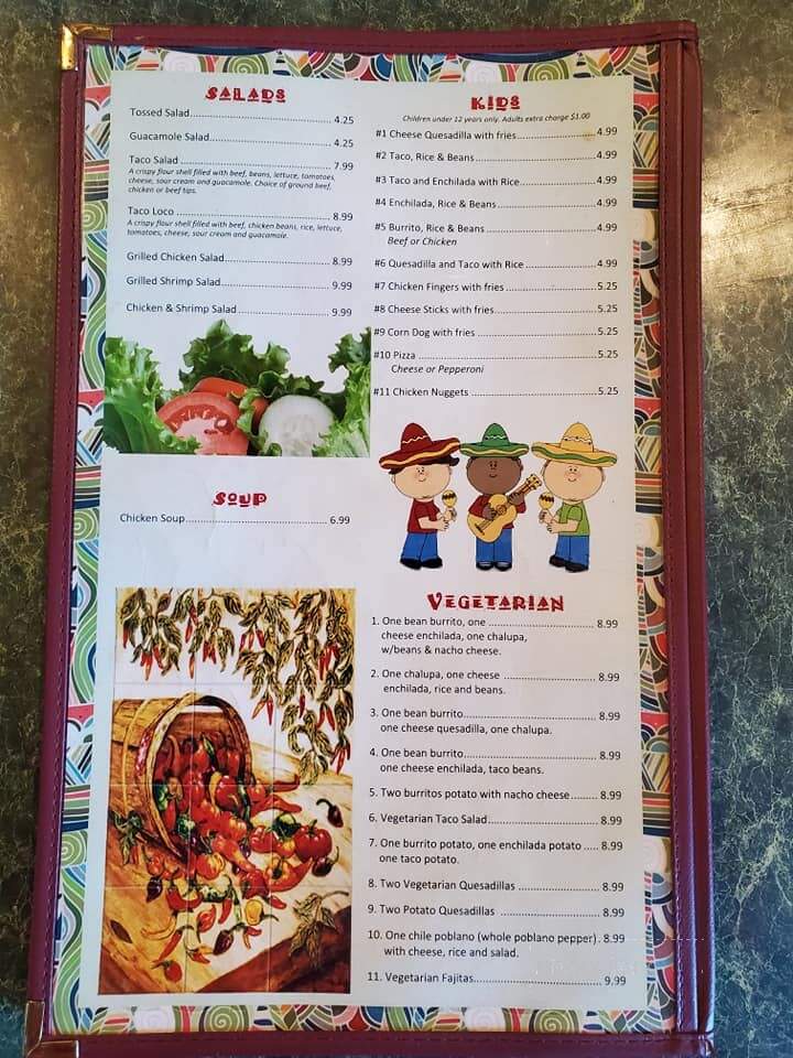 Los 3 Amigos - Prosperity, SC menu_pic