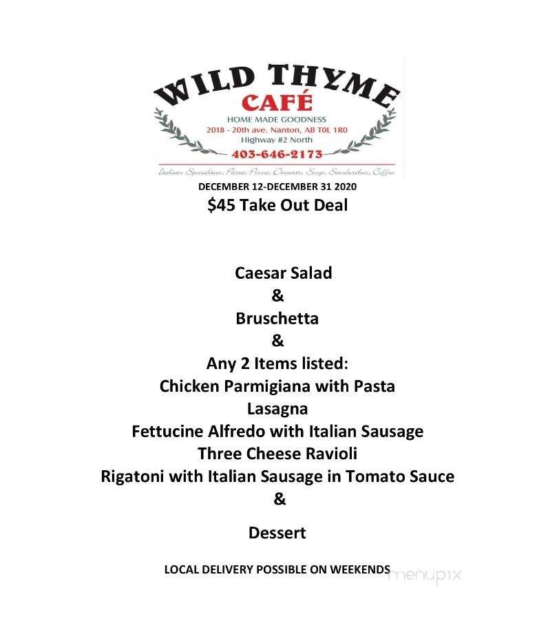 Wild Thyme Cafe - Nanton, AB