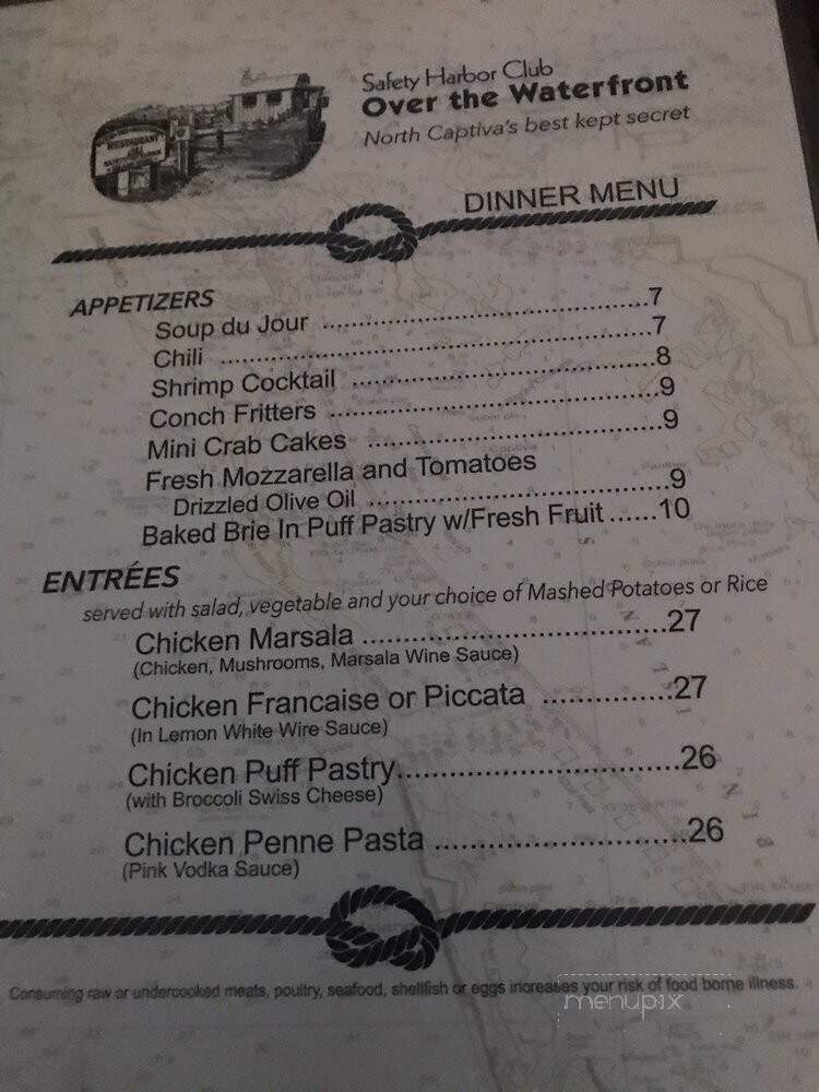 Over the Waterfront - Captiva, FL menu_pic