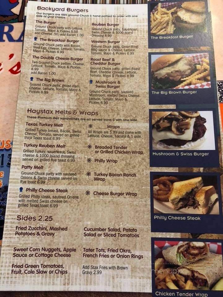 Greg's Haystax Restaurant - Umatilla, FL menu_pic