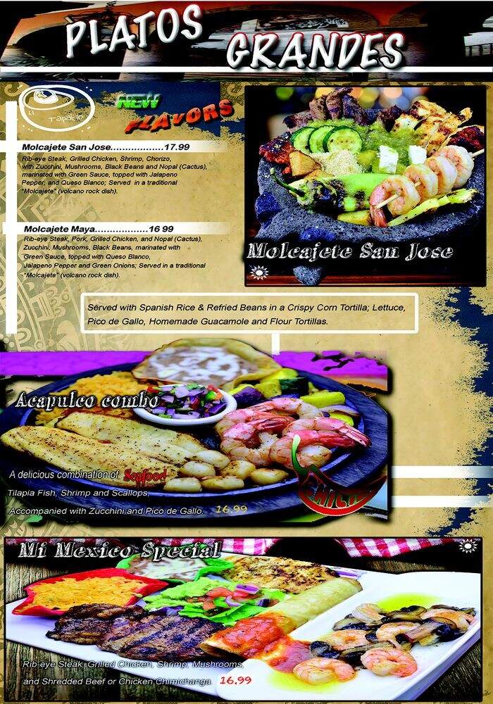 El Tapatio - Willmar, MN menu_pic