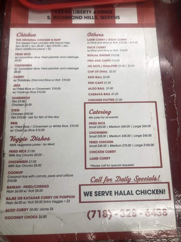 Brown Betty Restaurant - South Richmond Hill, NY menu_pic