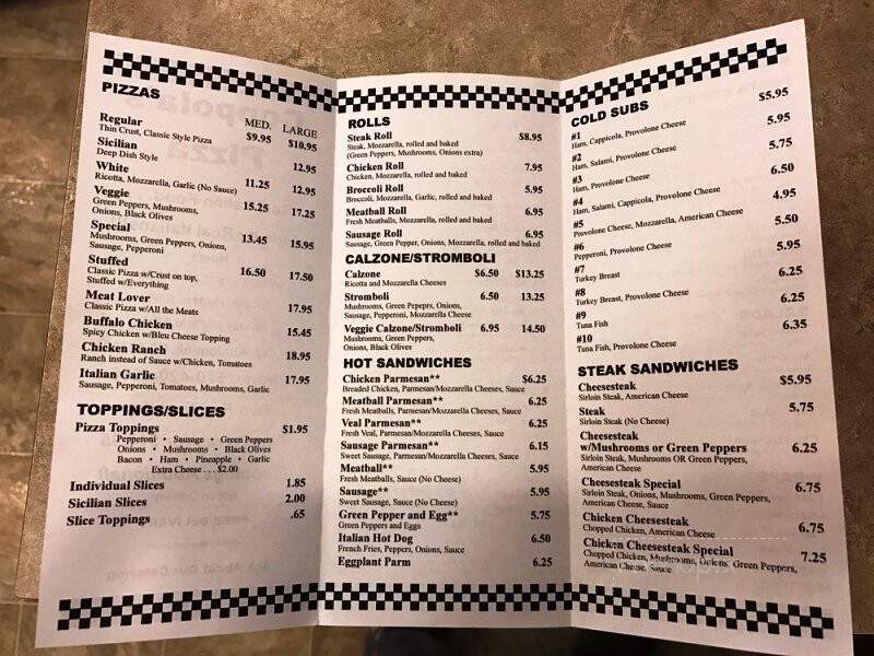 Coppola's Pizza - Analomink, PA menu_pic