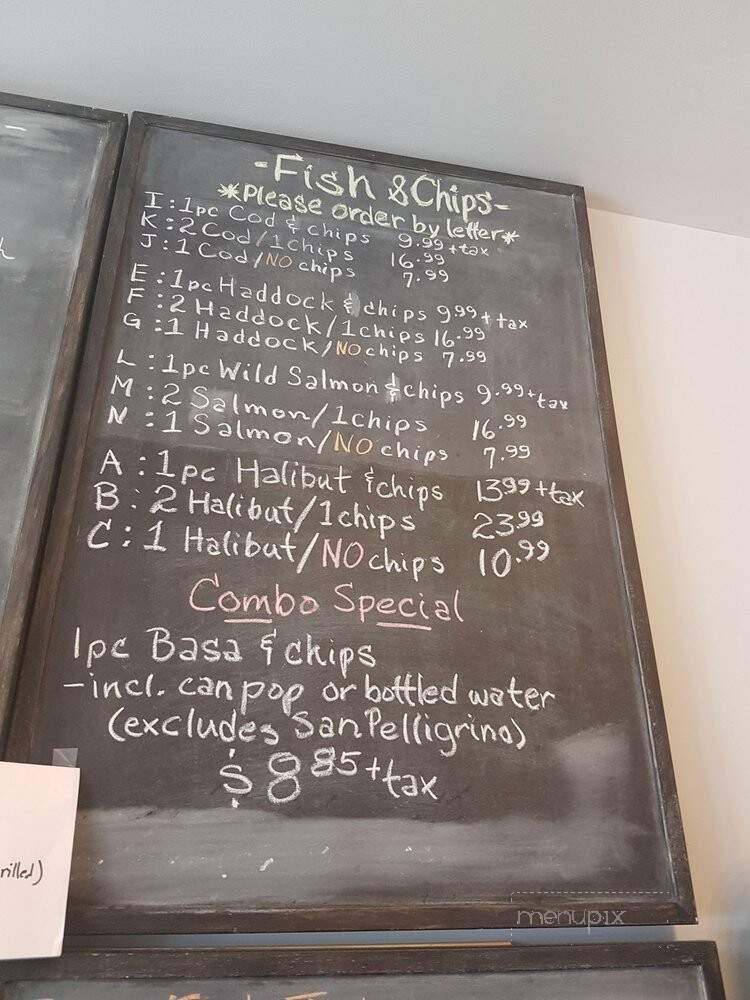 Reliable Fish & Chips - Toronto, ON menu_pic