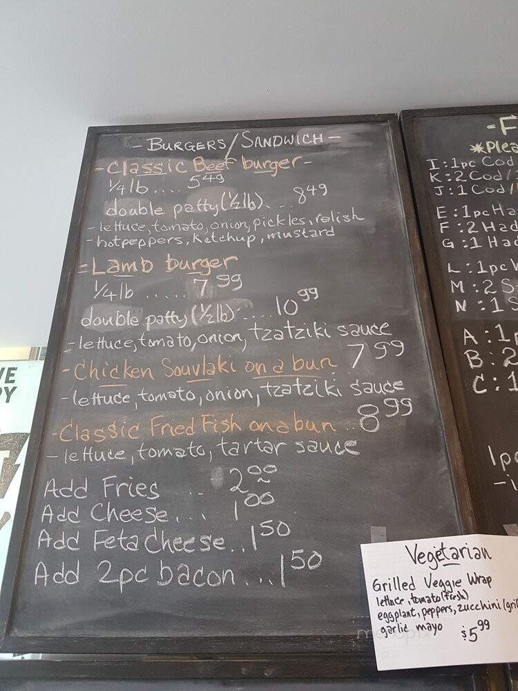 Reliable Fish & Chips - Toronto, ON menu_pic