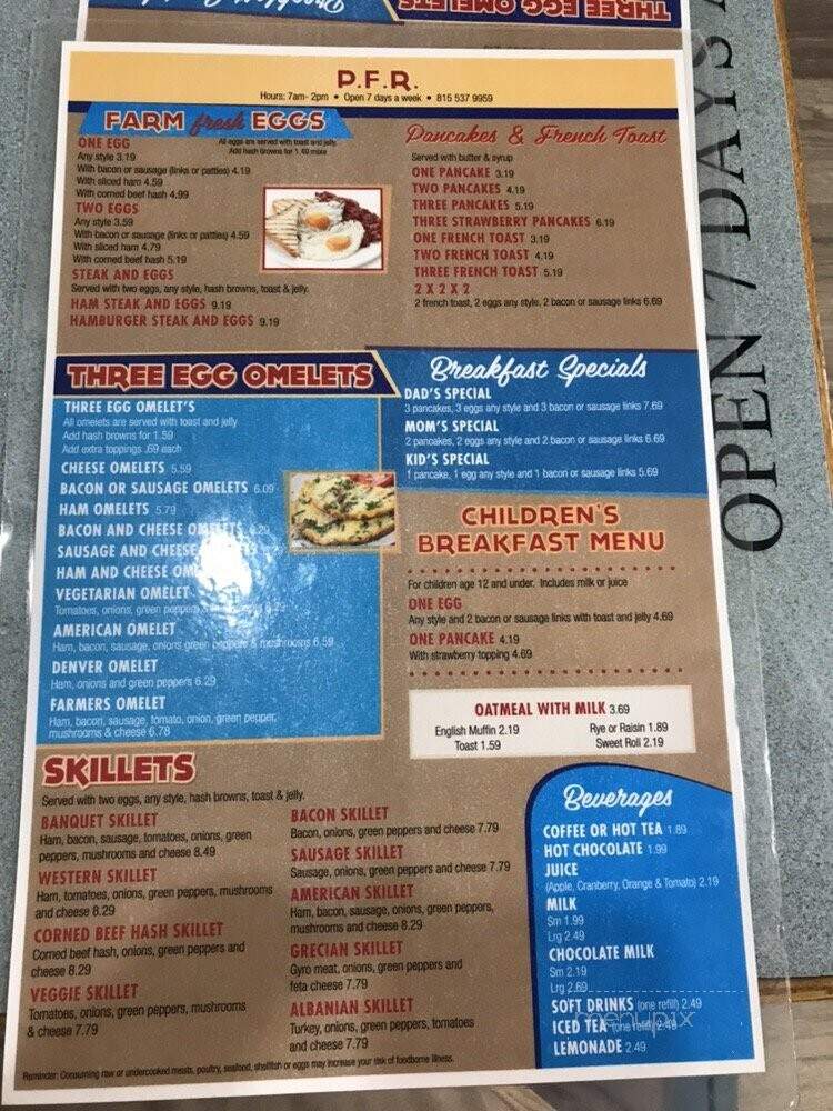Prophet Family Restaurant - Prophetstown, IL menu_pic