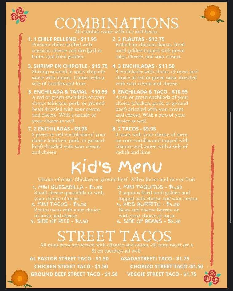 Maria's Authentic Mexican Restaurant - North Bend, OR menu_pic
