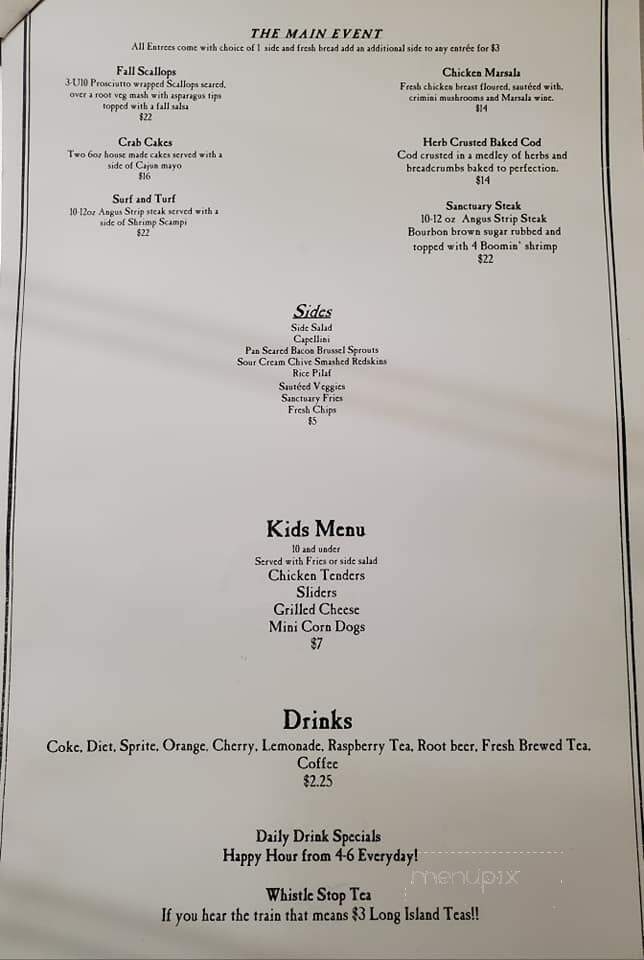 2nd Ward sanctuary - Ellwood City, PA menu_pic
