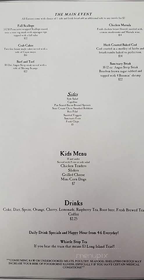 2nd Ward sanctuary - Ellwood City, PA menu_pic