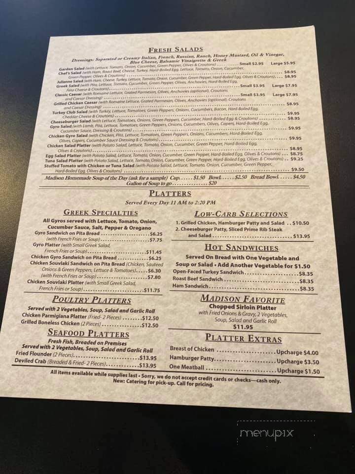 Cafe Madison Holland - Holland, PA menu_pic