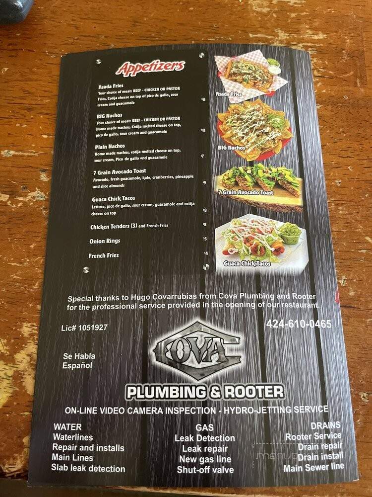 Big Joe's Kitchen - Los Angeles, CA menu_pic