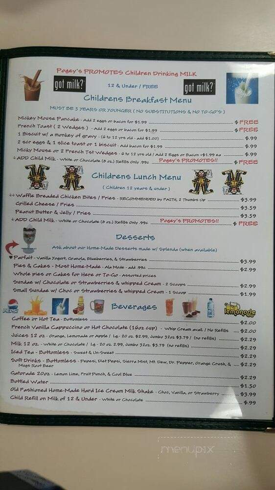 Pogey's Family Restaurant - Okeechobee, FL menu_pic