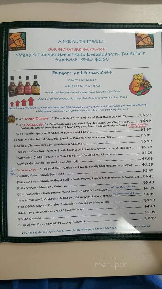 Pogey's Family Restaurant - Okeechobee, FL menu_pic
