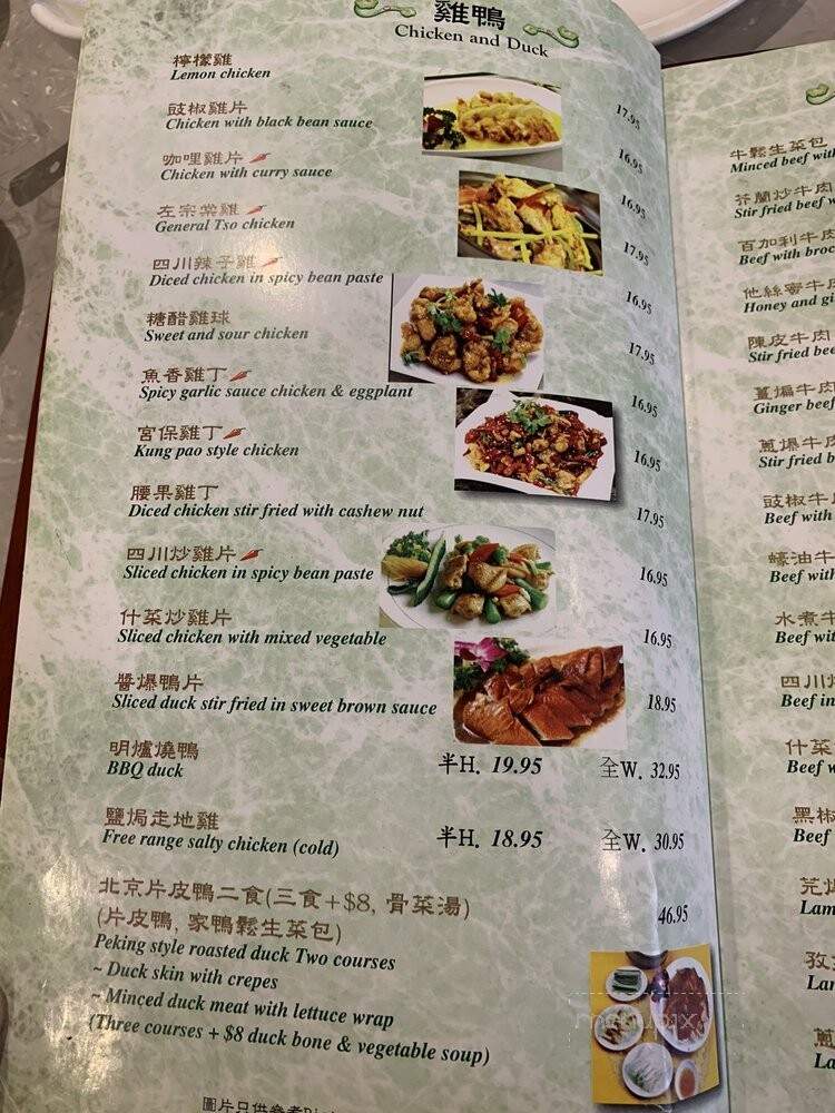 Jade Dynasty Restaurant - Vancouver, BC menu_pic