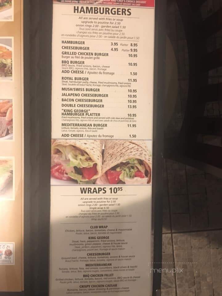 King George Family Restaurant & Pizzeria - Cornwall, ON menu_pic