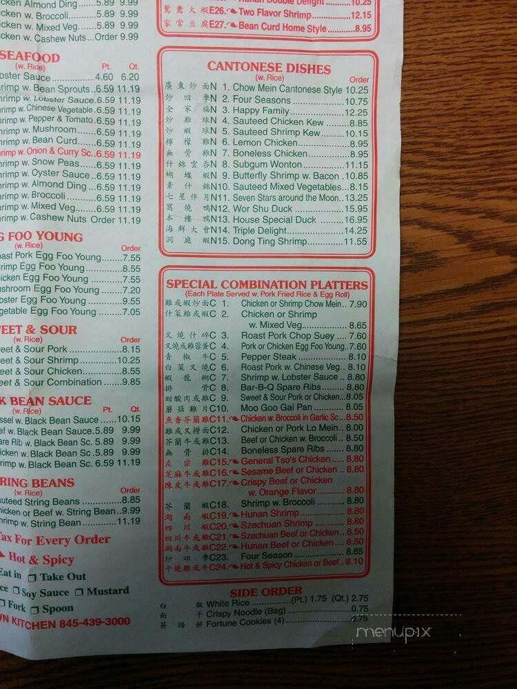Chinatown Kitchen - Livingston Manor, NY menu_pic