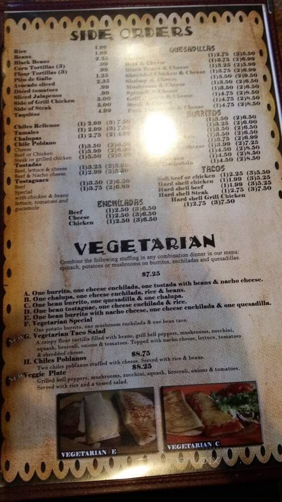 El Pueblo - Walterboro, SC menu_pic
