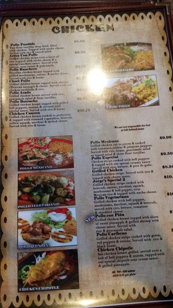 El Pueblo - Walterboro, SC menu_pic