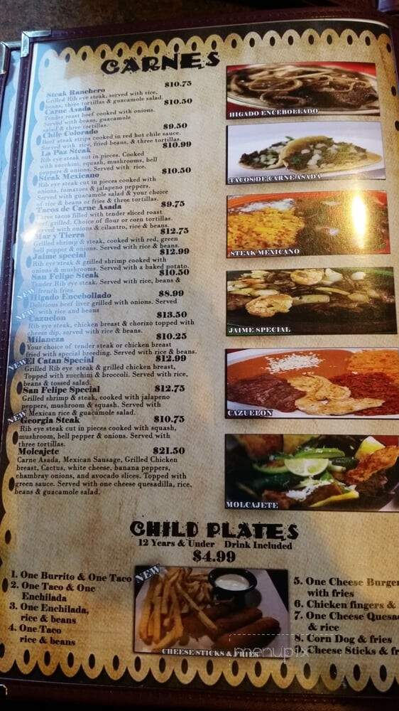 El Pueblo - Walterboro, SC menu_pic