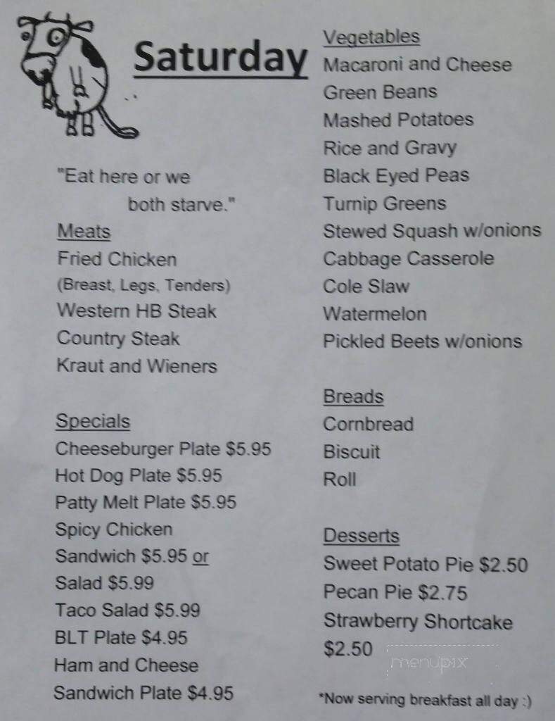 Kountry Kupboard - Walhalla, SC menu_pic