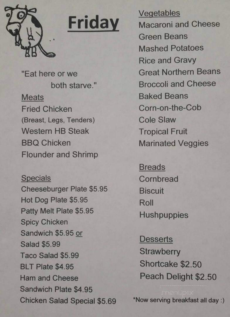 Kountry Kupboard - Walhalla, SC menu_pic