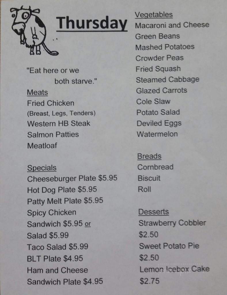 Kountry Kupboard - Walhalla, SC menu_pic