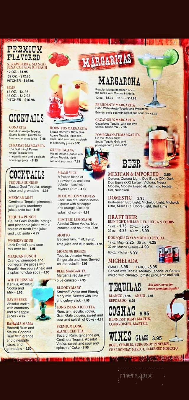 Micosna Mexican Restaurant - Centerville, TN menu_pic