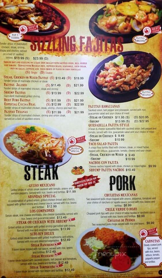 Micosna Mexican Restaurant - Centerville, TN menu_pic