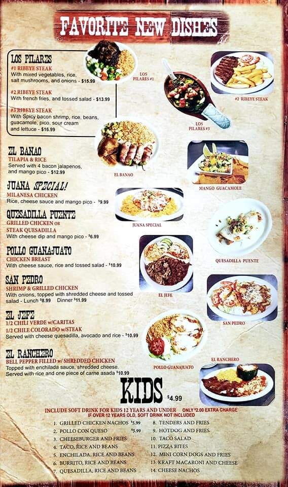 Micosna Mexican Restaurant - Centerville, TN menu_pic