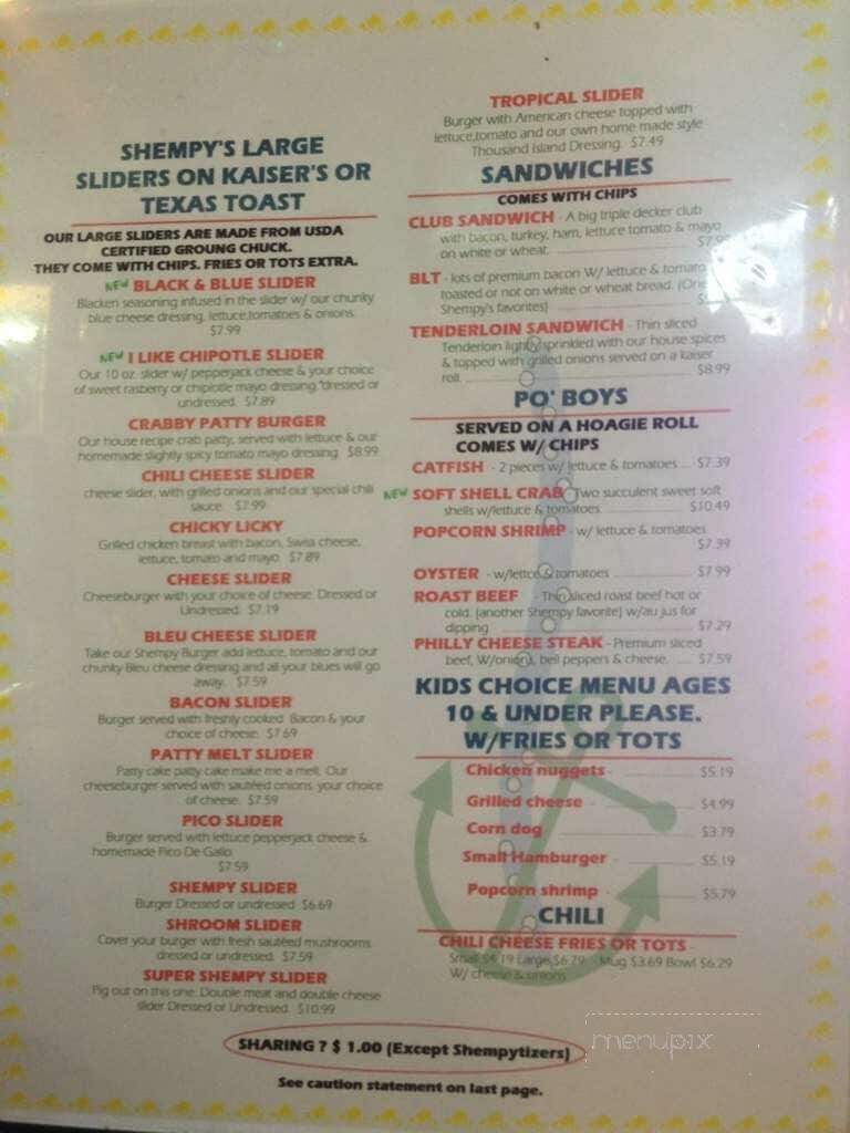 Shempy's Grill - Rockport, TX menu_pic