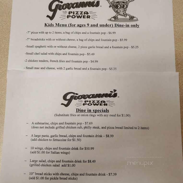 Giovanni's Mexican-Italian - Wellston, OH menu_pic