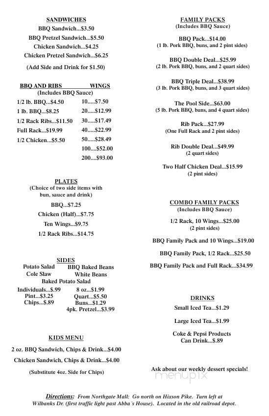 Whistle Stop BBQ - Hixson, TN menu_pic