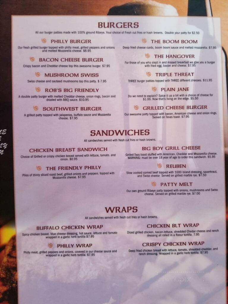 Friendly Tavern - Portage, WI menu_pic