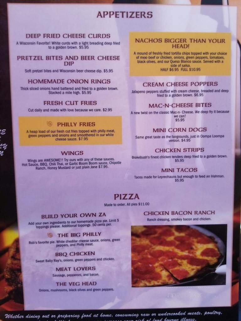 Friendly Tavern - Portage, WI menu_pic