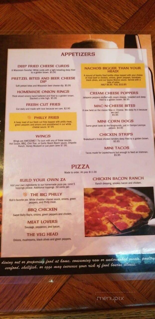 Friendly Tavern - Portage, WI menu_pic