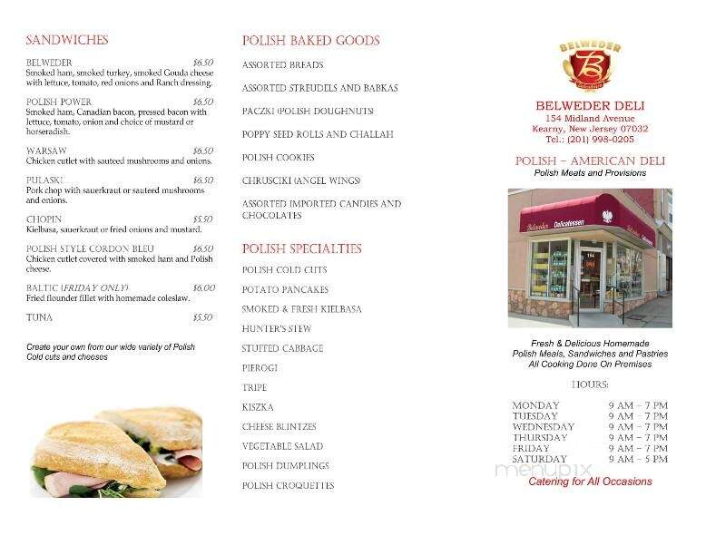 Belweder Deli - Kearny, NJ menu_pic