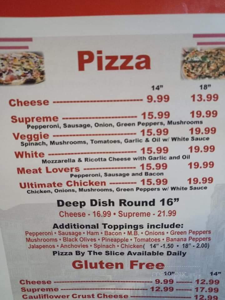Schiano Pizza - Crystal River, FL menu_pic