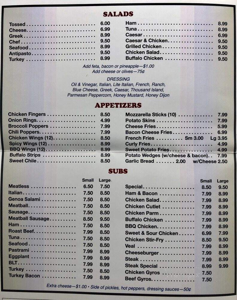 Harry's Famous Pizza - Douglas, MA menu_pic