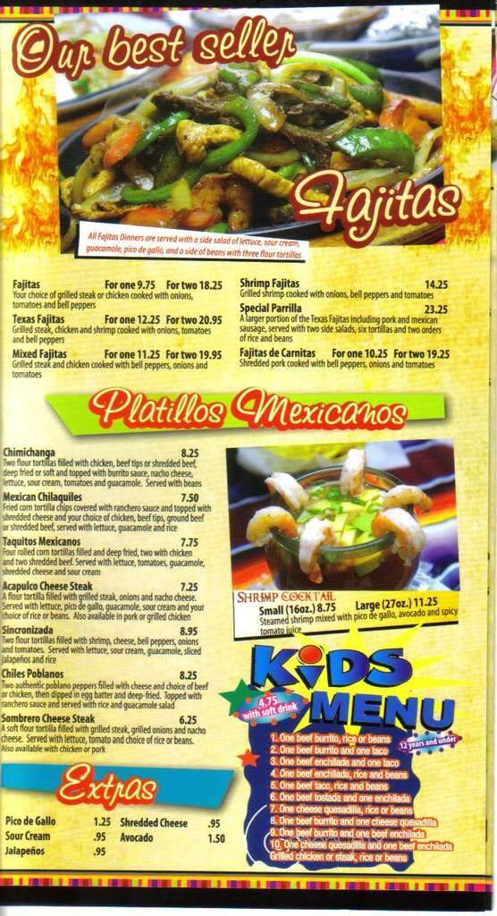 El Sombrero Mexican - Cornelia, GA menu_pic