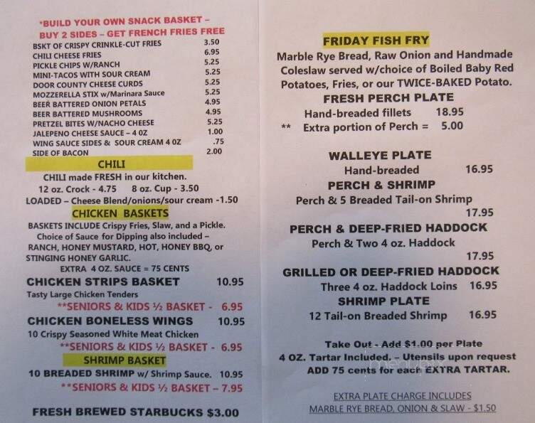 Goal Post Bar & Grill - Green Bay, WI menu_pic