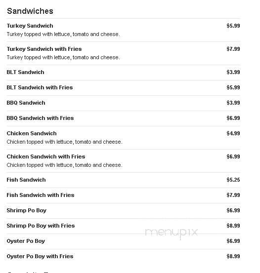 Duke's Wings And Seafood - Calhoun, GA menu_pic
