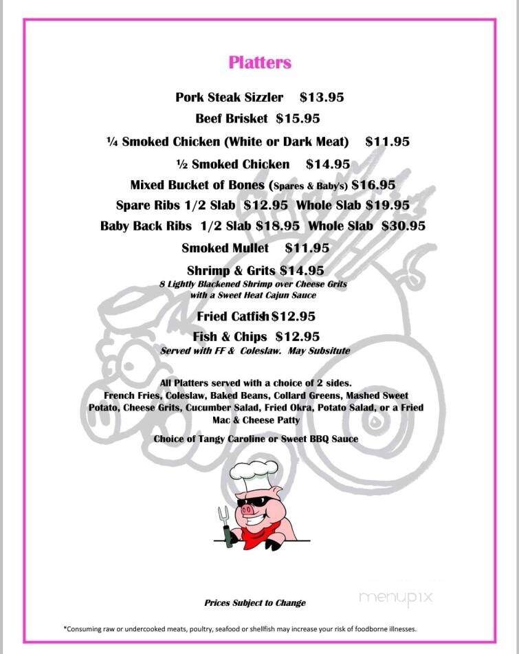 Pig Out BBQ & Southern Soul Food - Bradenton, FL menu_pic