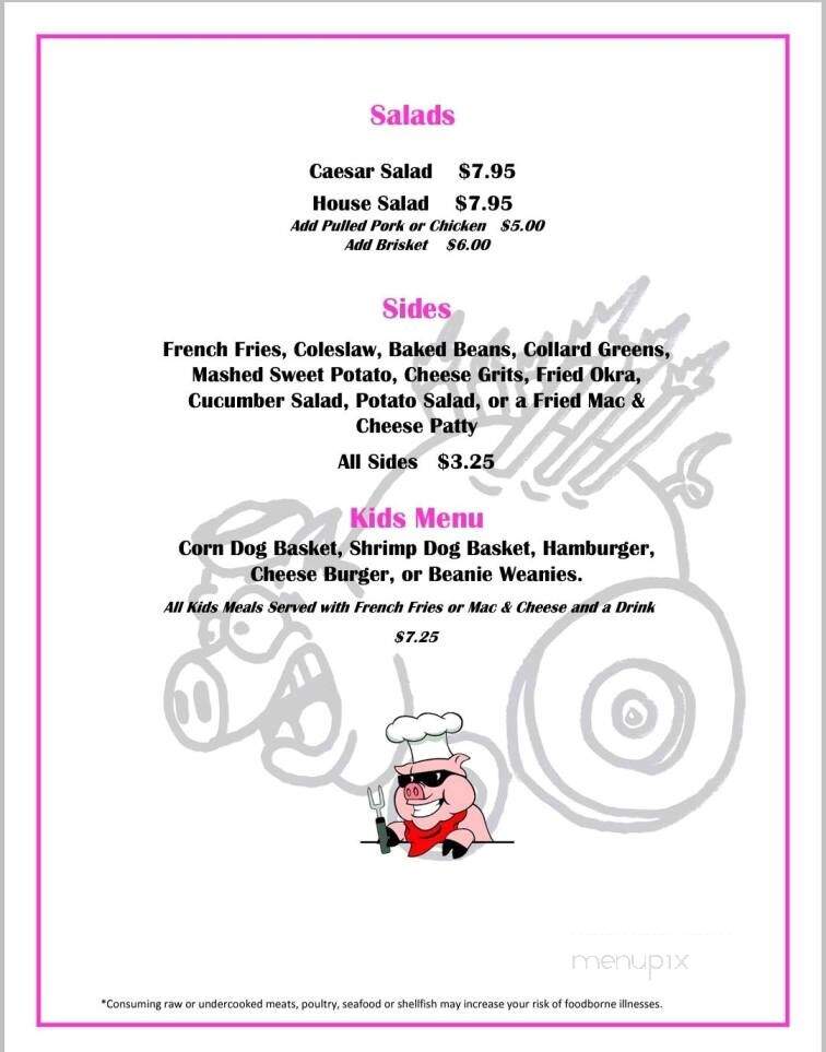 Pig Out BBQ & Southern Soul Food - Bradenton, FL menu_pic