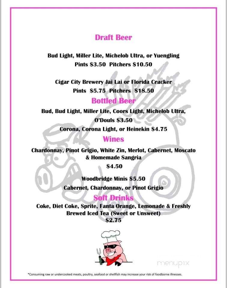 Pig Out BBQ & Southern Soul Food - Bradenton, FL menu_pic