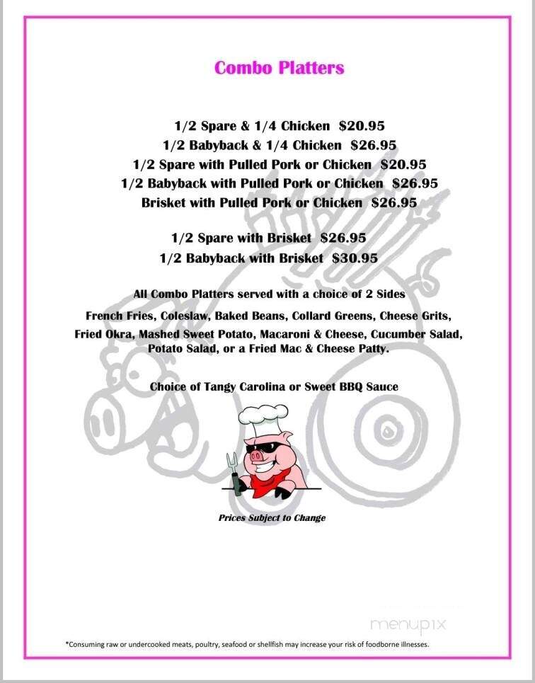 Pig Out BBQ & Southern Soul Food - Bradenton, FL menu_pic