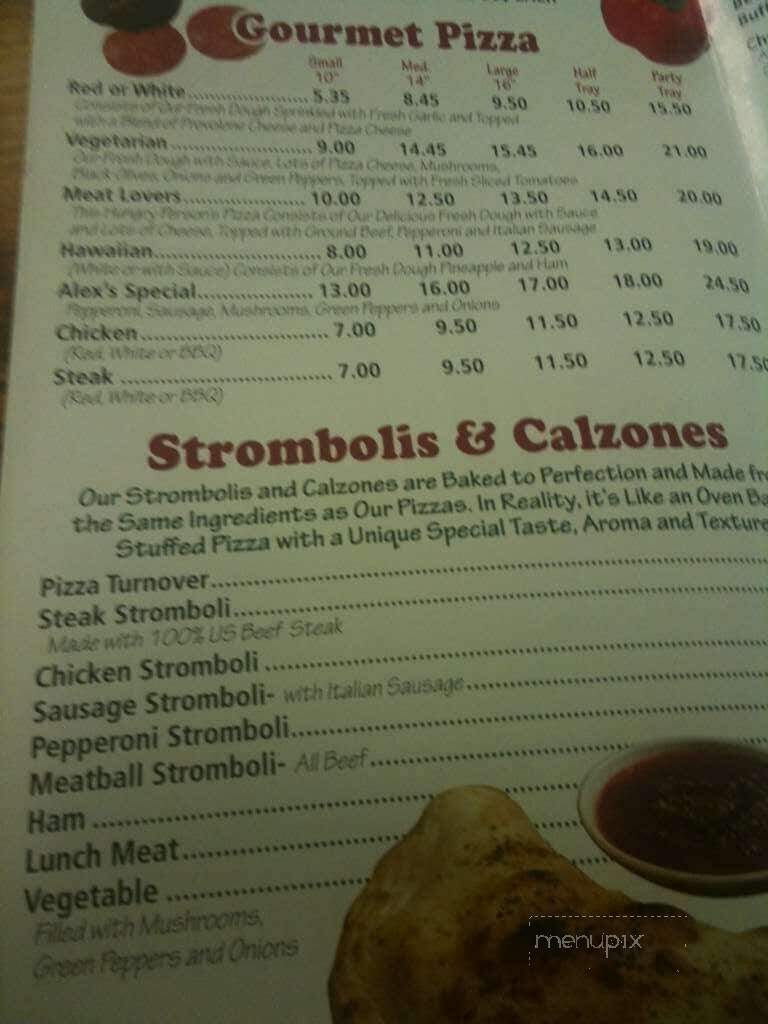 Alex's Pizzeria & Steak House - Vineland, NJ menu_pic