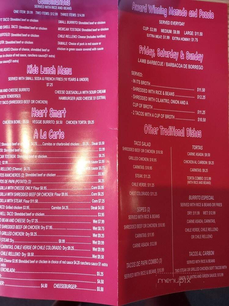 Graciana Mexican Deli - San Fernando, CA menu_pic