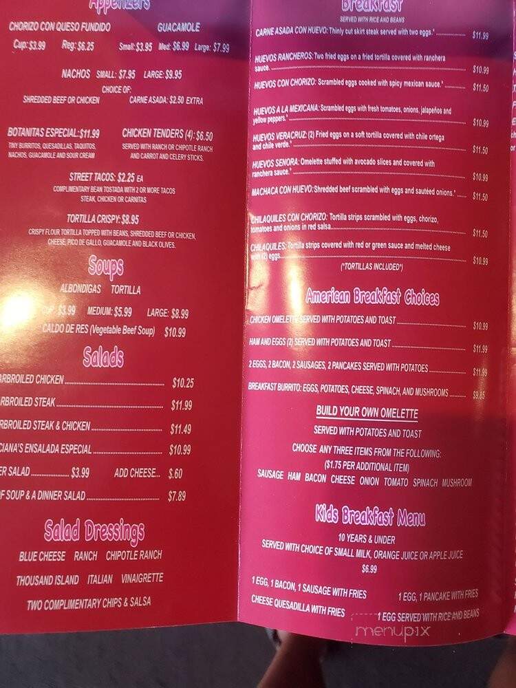 Graciana Mexican Deli - San Fernando, CA menu_pic