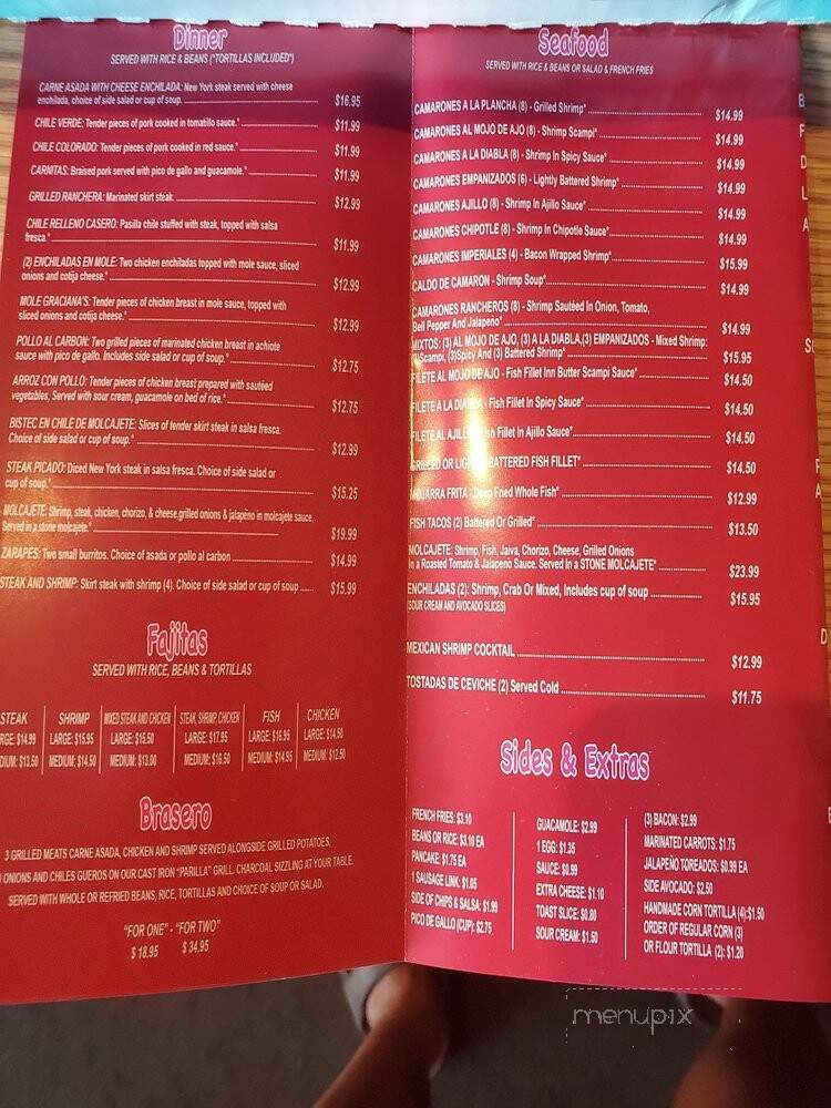 Graciana Mexican Deli - San Fernando, CA menu_pic