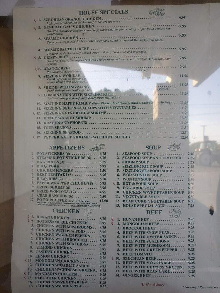 Williams Chinese Restaurant - Williams, CA menu_pic